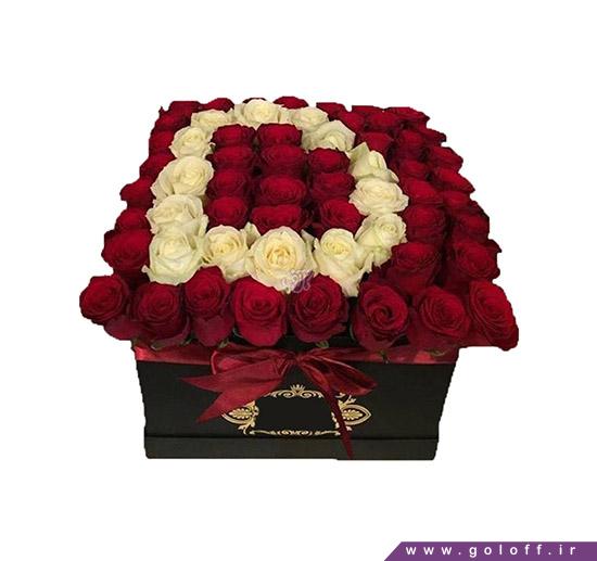 جعبه گل زیبا - جعبه گل ولنتاین حرف D | گل آف